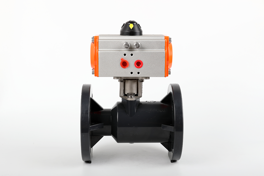 响水气动法兰一体球阀